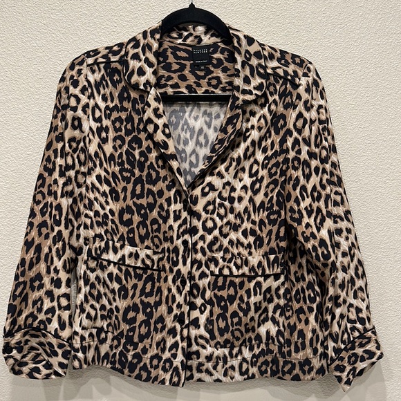 Barney's New York Cheetah Print Blouse - Picture 4 of 9
